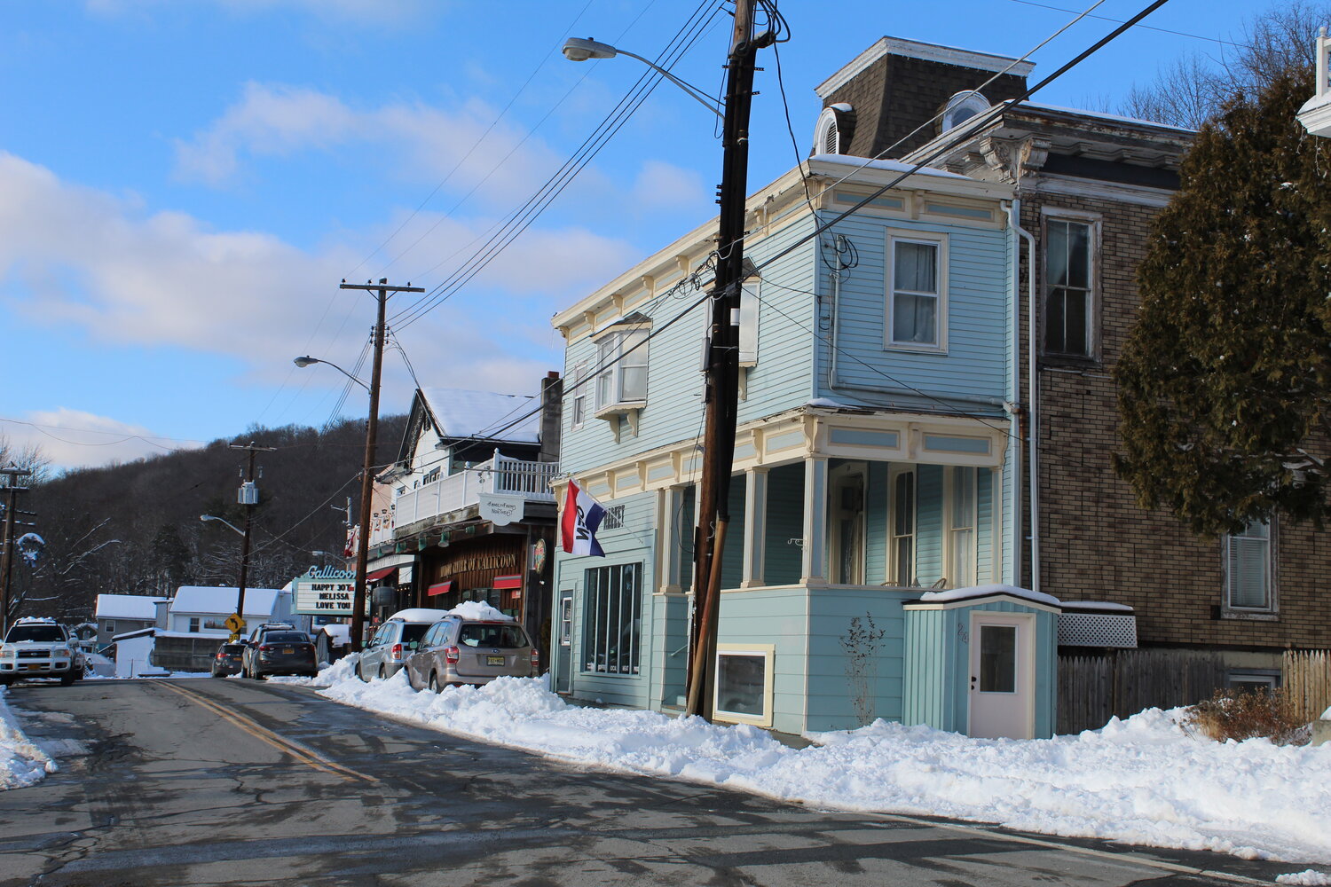 A view of Upper Main Street in Callicoon, NY,  in 2018.